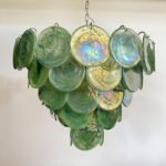 decorative ceiling light BD green glass disc designer light