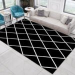 Black Floor Carpet - living room floor carpet