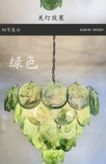 Decorative Ceiling Light BD – Green Glass Disc Designer Light - Image 8