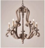 wooden chandelier Bangladesh antique rustic hanging light