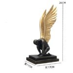 showpiece BD golden winged boy decorative statue