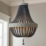 Hanging Light BD – Blue Beaded Boho Decorative Chandelier - Image 4